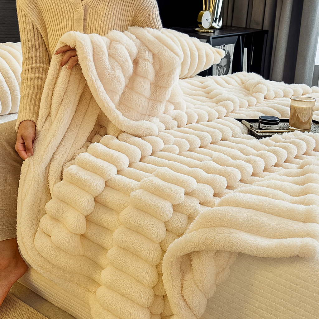 Winter Sherpa Faux-Fur Blanket Throw