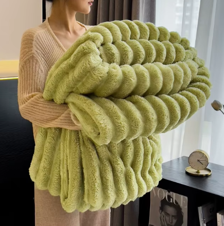 Winter Sherpa Faux-Fur Blanket Throw