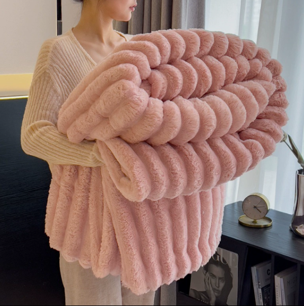 Winter Sherpa Faux-Fur Blanket Throw