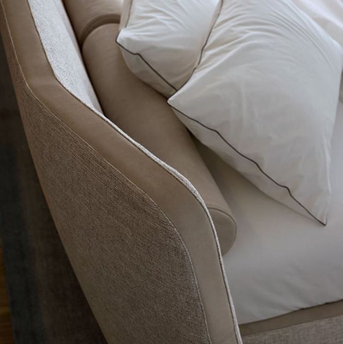 Contemporary Fabric Upholstered Bed Frame