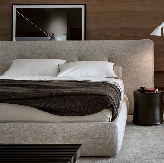 Contemporary Fabric Upholstered Bed Frame