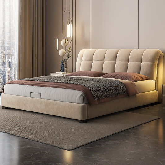 Velvet Upholstered Bed Frame