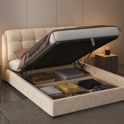 Velvet Upholstered Bed Frame