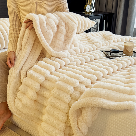 Winter Sherpa Faux-Fur Blanket Throw